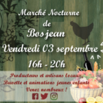 Marché nocturne de Bosjean ce vendredi 17 septembre !