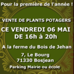 Vente à la ferme ce vendredi 13 mai