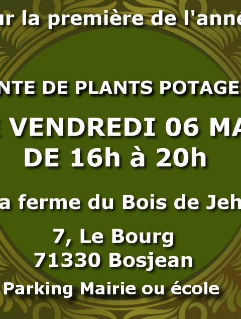 vente à la ferme de plants potagers