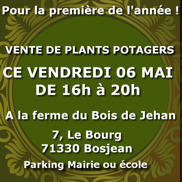 vente à la ferme de plants potagers