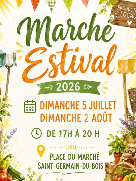 Marché estival de Saint-Germain du Bois