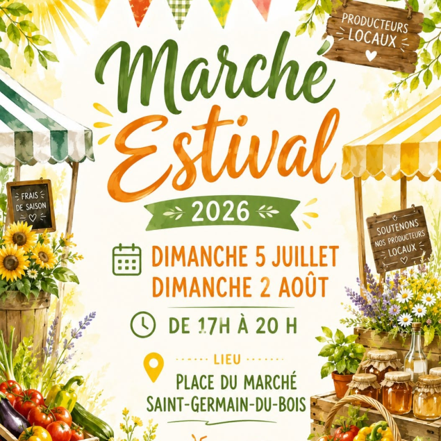 Marché estival de Saint-Germain du Bois